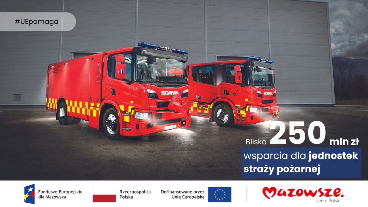 IOSP Łyse z nowym wozem strażackim dzięki wsparciu UE